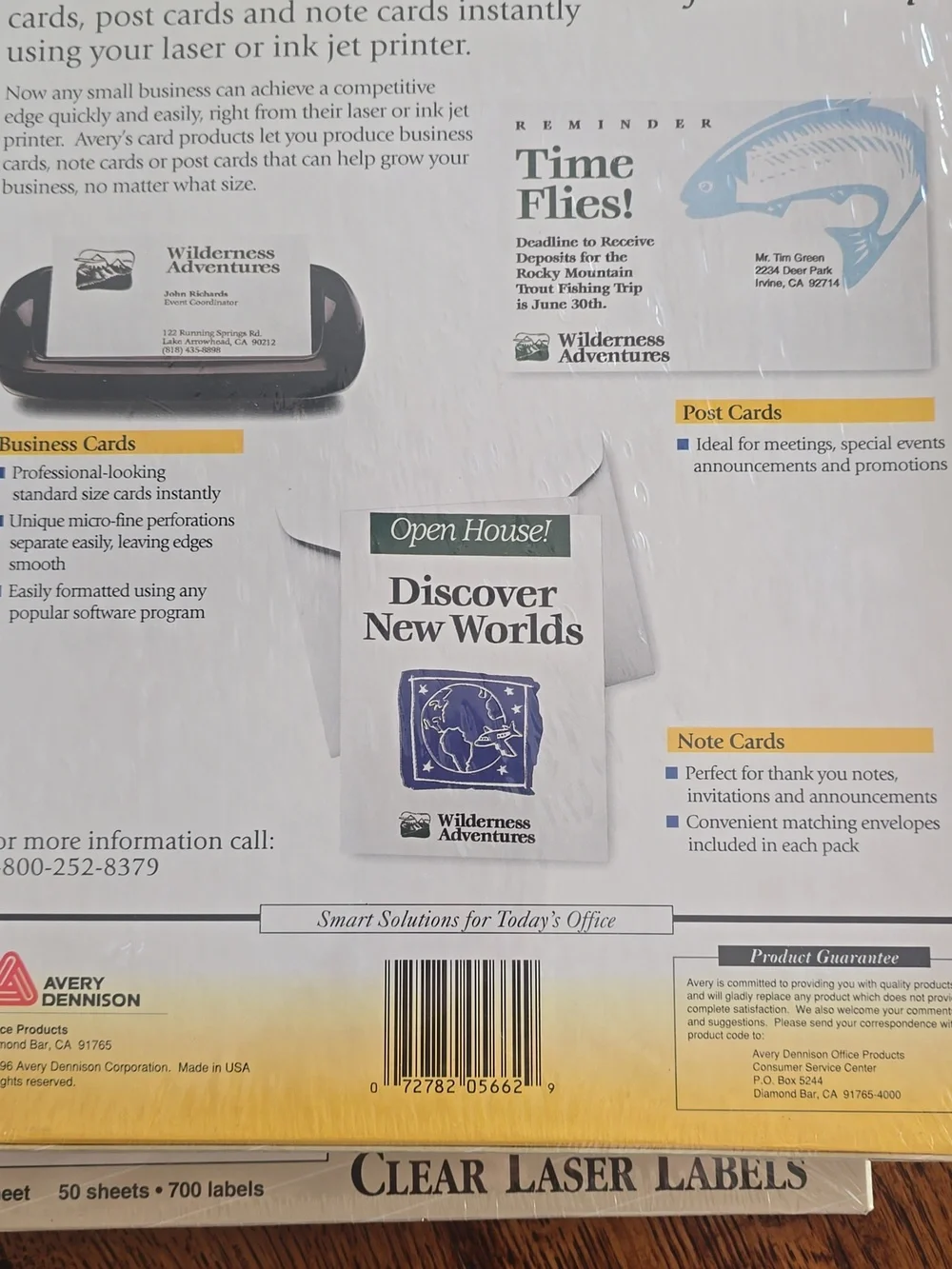 Avery Clear Laser Labels - Clear